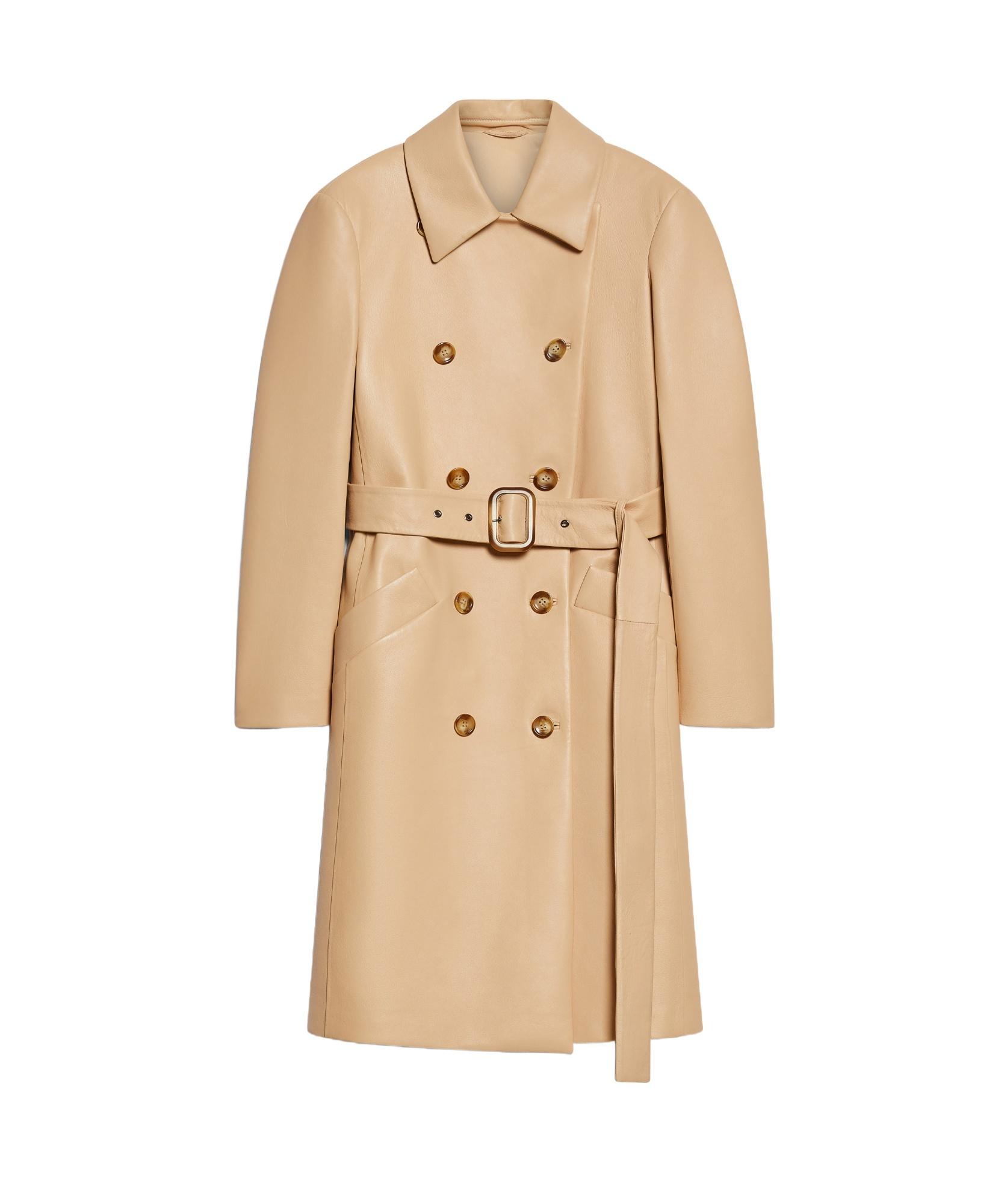 Sportmax Double-Breasted Belted Coat in Natural | Lyst
