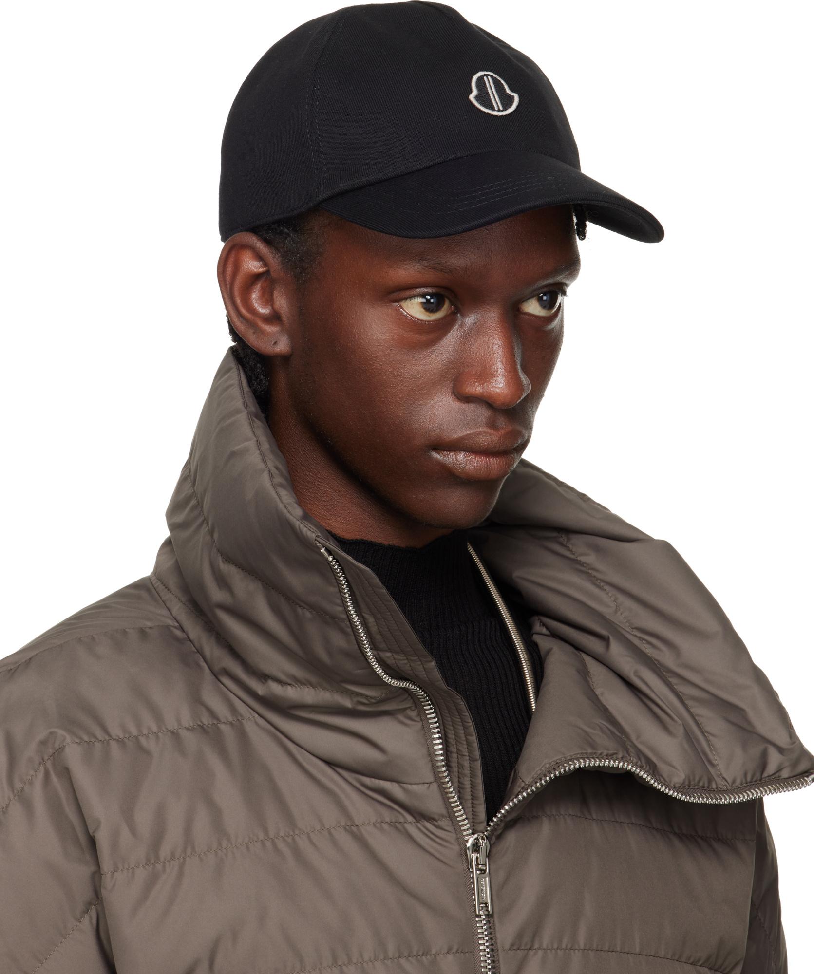 Moncler Moncler Rick Owens Logo Embroidered Baseball Cap in Black 
