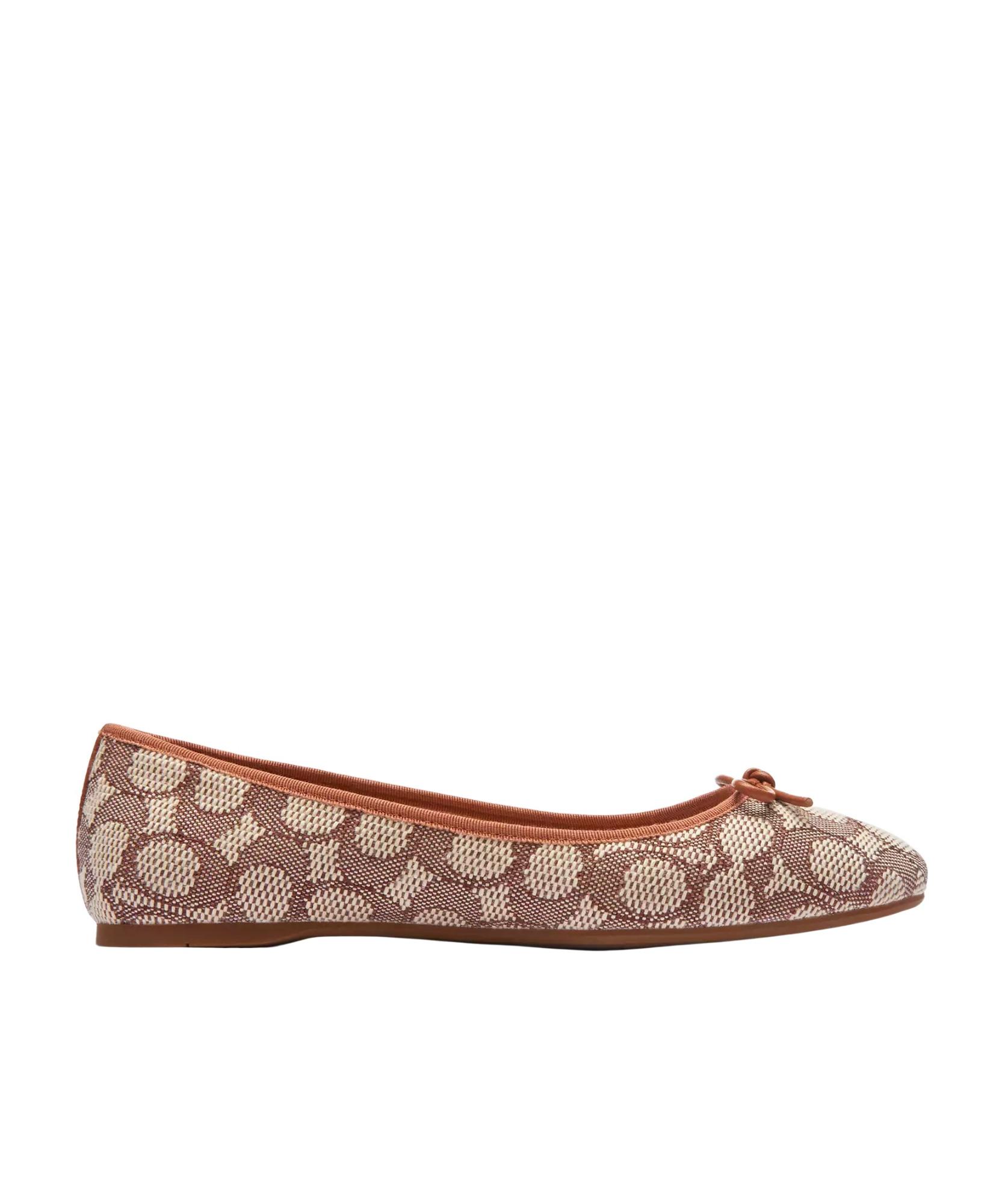 COACH Logo Flats in Brown Lyst