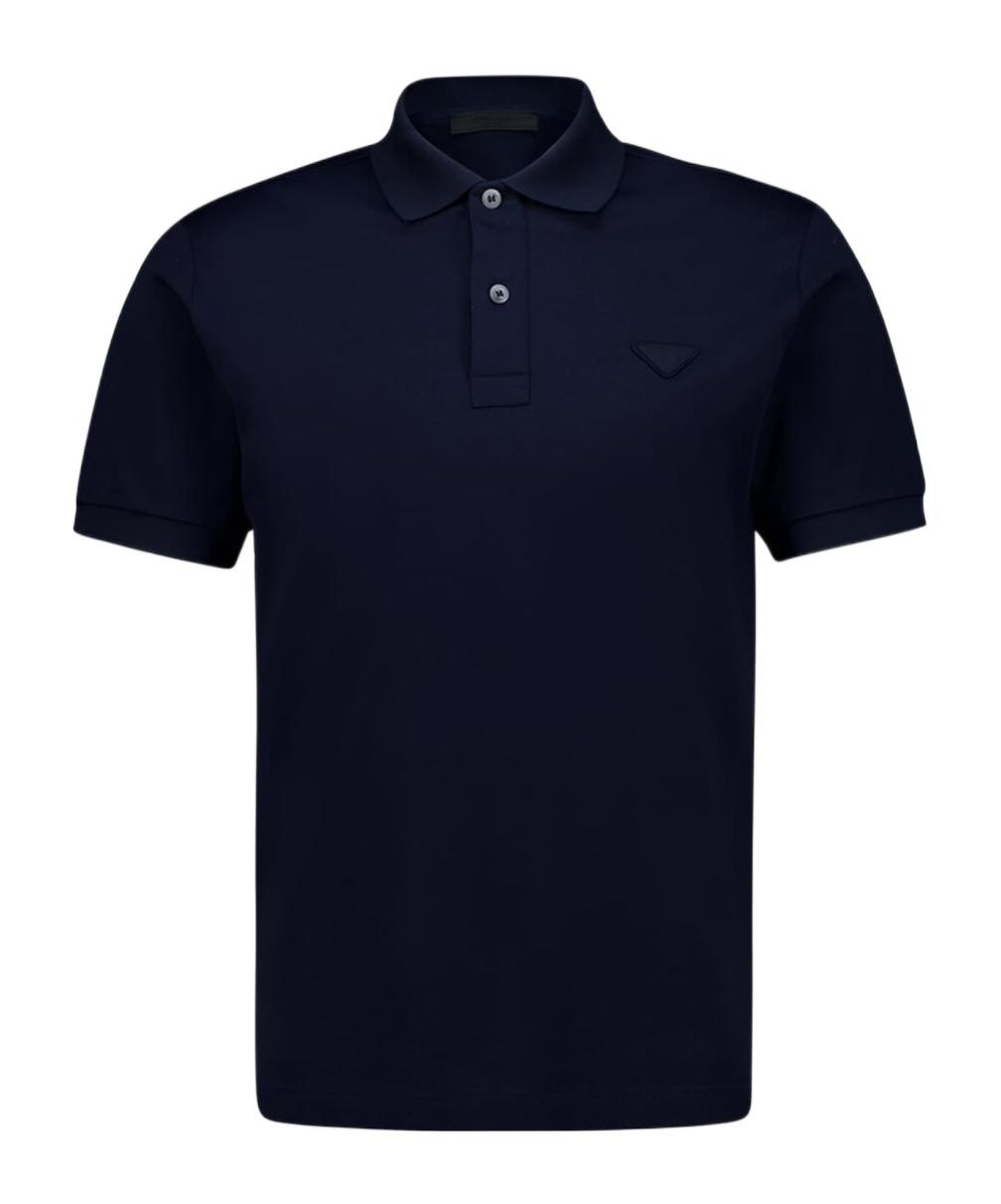 PRADA 三角ロゴ ワンポイントポロシャツ ブルー サイズXS Prada Triangle-Patch Short-Sleeved Polo Shirt in Blue for Men | Lyst