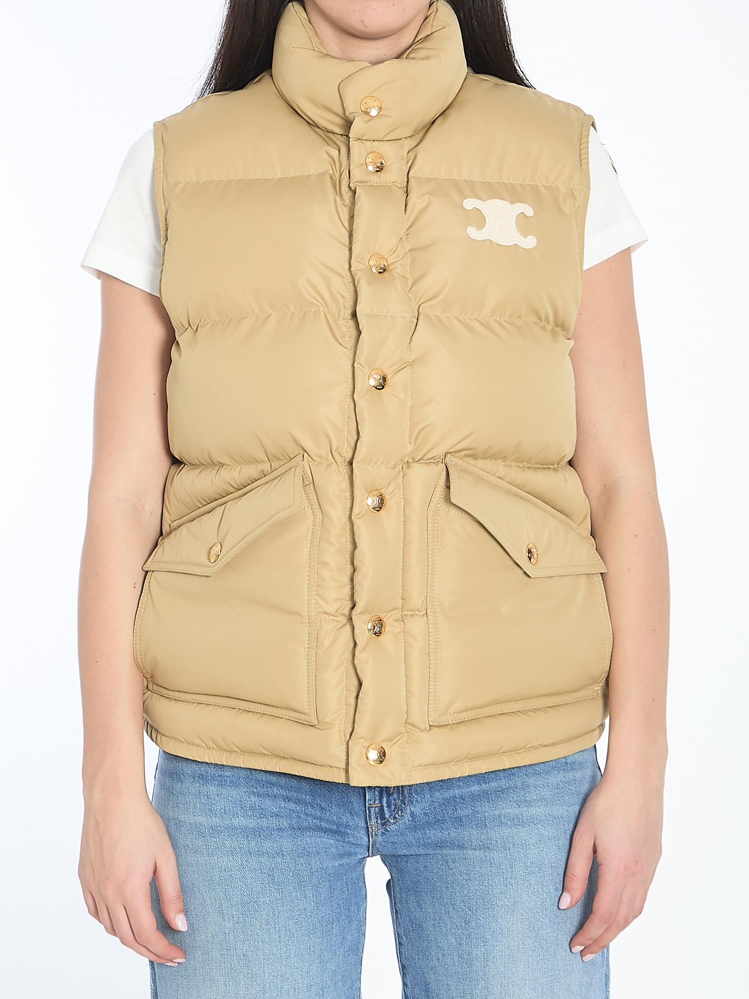 ベスト・ジレ CELINE FW25 GILET (RI006450Z 97JC) DOUBLE-BREASTED VEST IN HOUNDSTOOTH WOOL - | CELINE