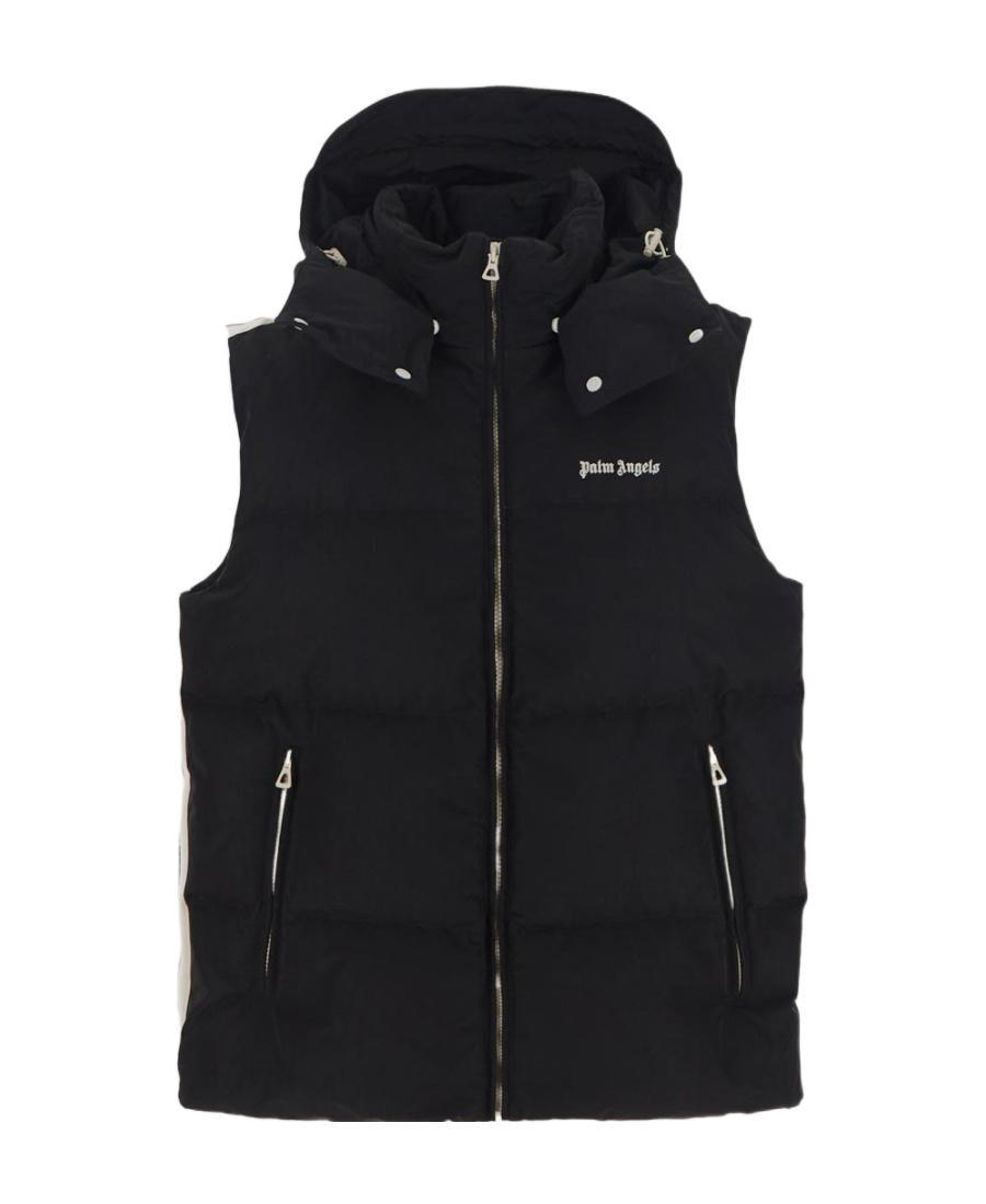 【関税&送料込】Palm Angels Black Nylon Vest palm-angels--Logo-Printed-