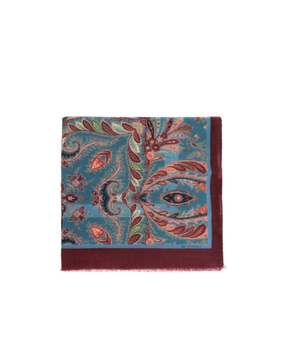 スカーフ Etro Scarves Red Etro Printed Silk Scarf