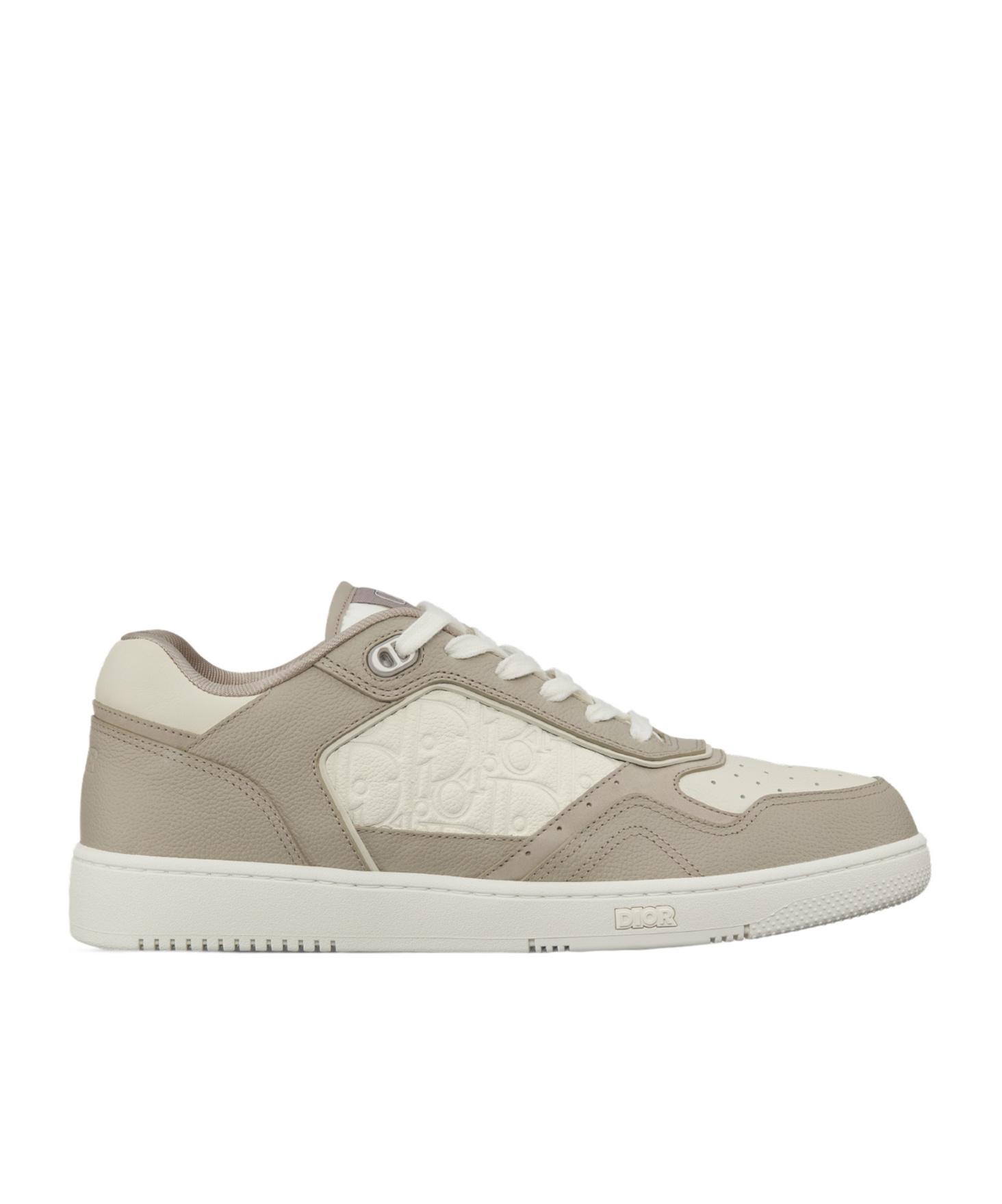 【関税&送料込】Dior Homme B27 Uptown Sneakers B27 Uptown Low-Top Sneaker Black Smooth Calfskin with Beige
