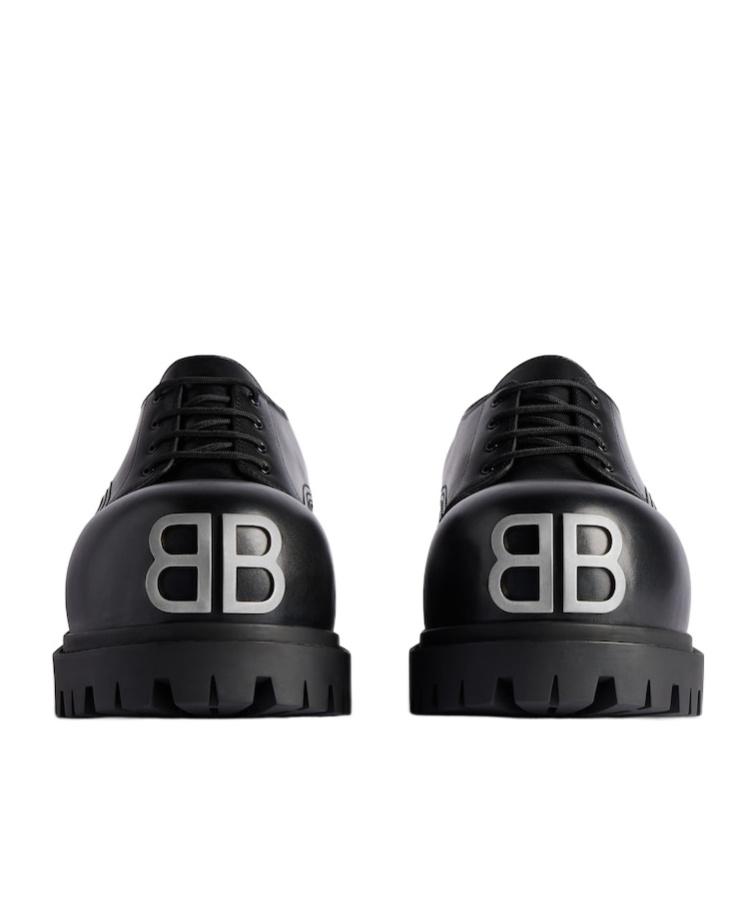 Balenciaga Stomper Lace-Up Derby Shoes in Black for Men | Lyst