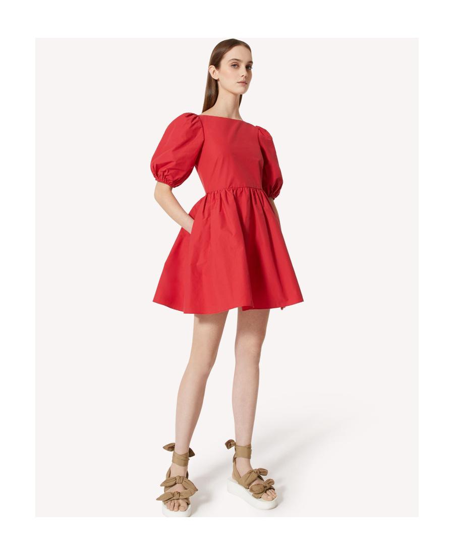 Tシャツ・カットソー RED VALENTINO TAFFETA TOP WITH PUFF SLEEVES Red Valentino Redvalentino Puff Sleeve Taffeta Top In Blue