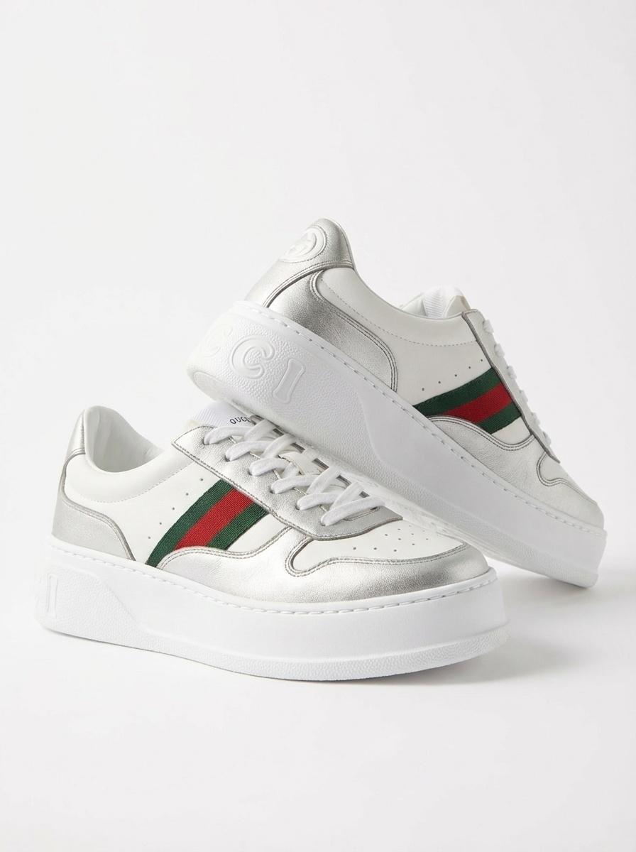 adidas gazelle silver green womens adidas x Gucci Gazelle Wedge Pink Velvet Sneakers Pink / Gucci