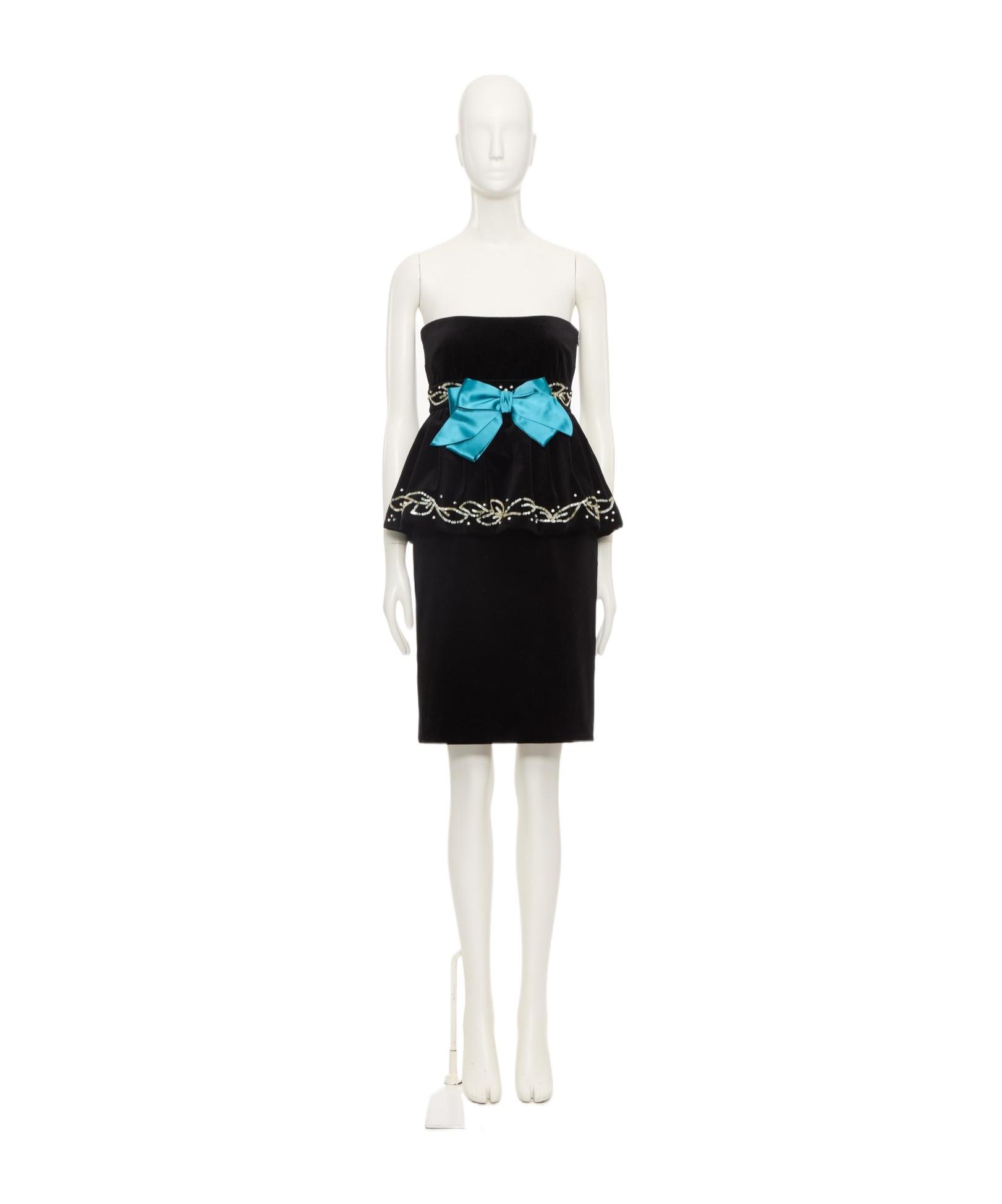 Valentino★素敵!Black/Ivory Bow Detail Short Sleeve Dress Valentino Mini and short dresses for Women | Online Sale up