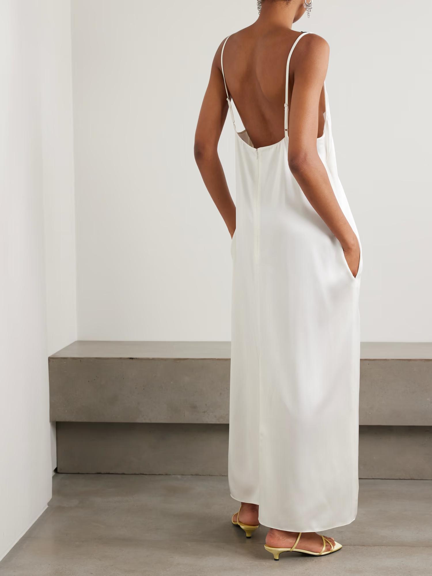Stella McCartney Lace-Trimmed Dress in White | Lyst Stella McCartney Lace-Trimmed Dress in White | Lyst