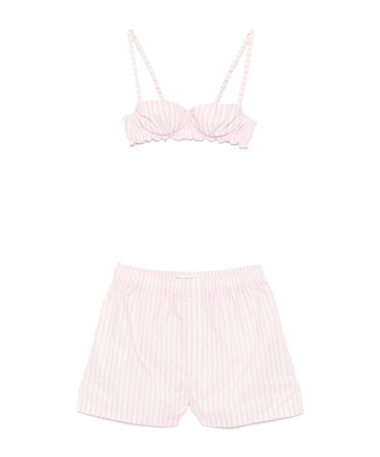 パンツ PHILOSOPHY DI LORENZO SERAFINI Ivory Polyester Blend Shorts Philosophy Di Lorenzo Serafini Shorts for Women - Shop on