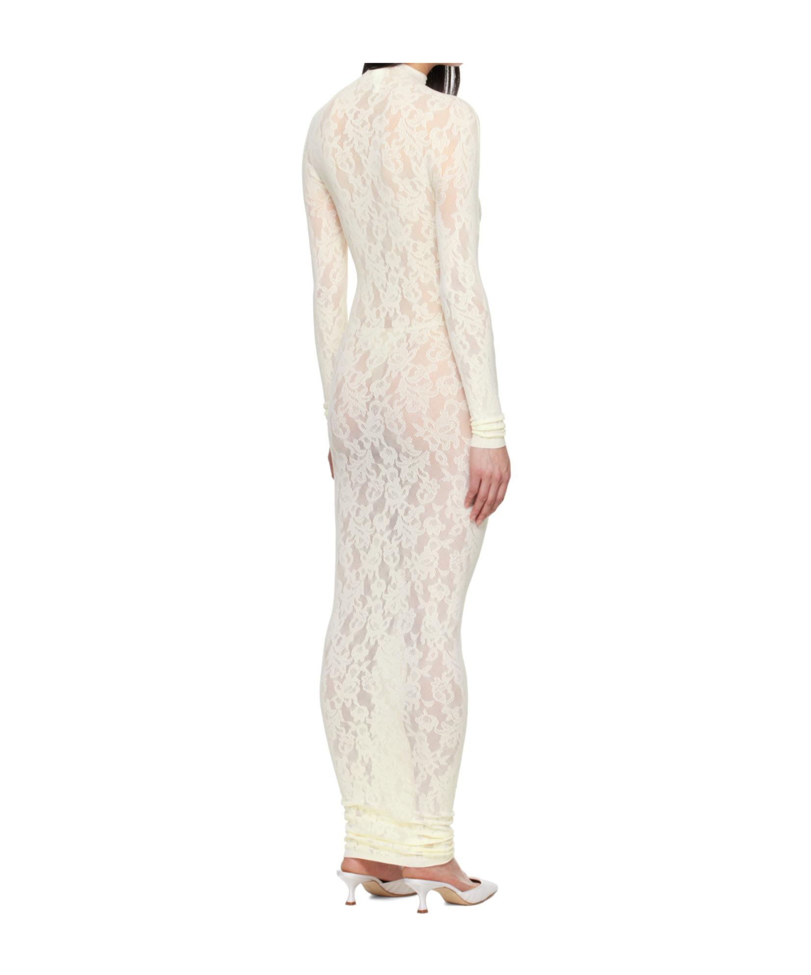 chinese dress ladies Ruffle Lace Mock Neck Bodycon Dress
