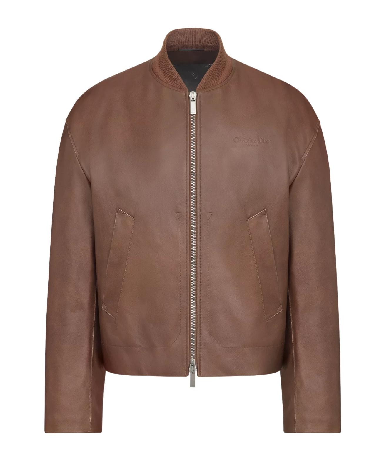 Dior Christian Couture Bomber Jacket in Brown for Men | Lyst