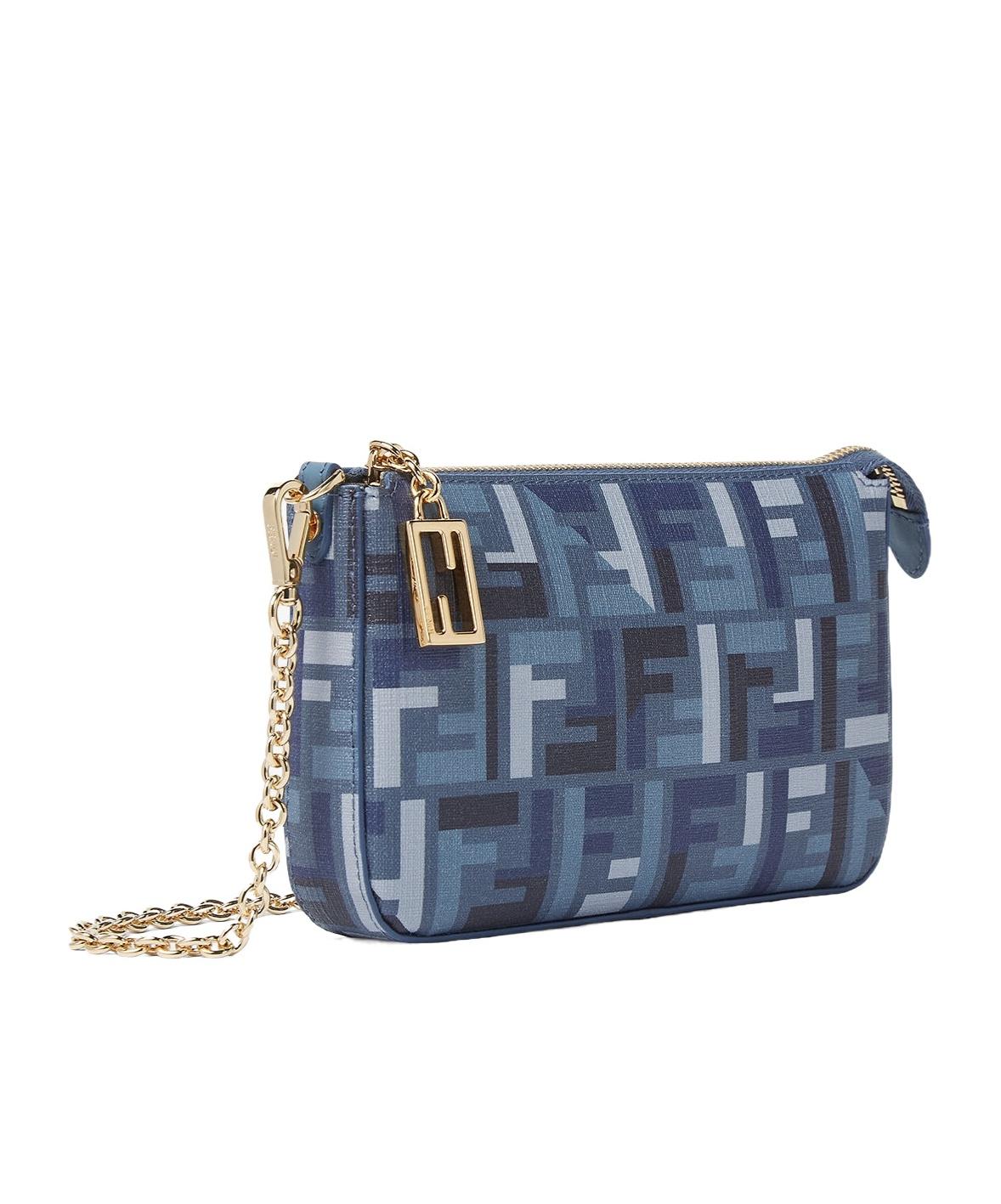 Fendi Baguette Ff Printed Pouch in Blue | Lyst