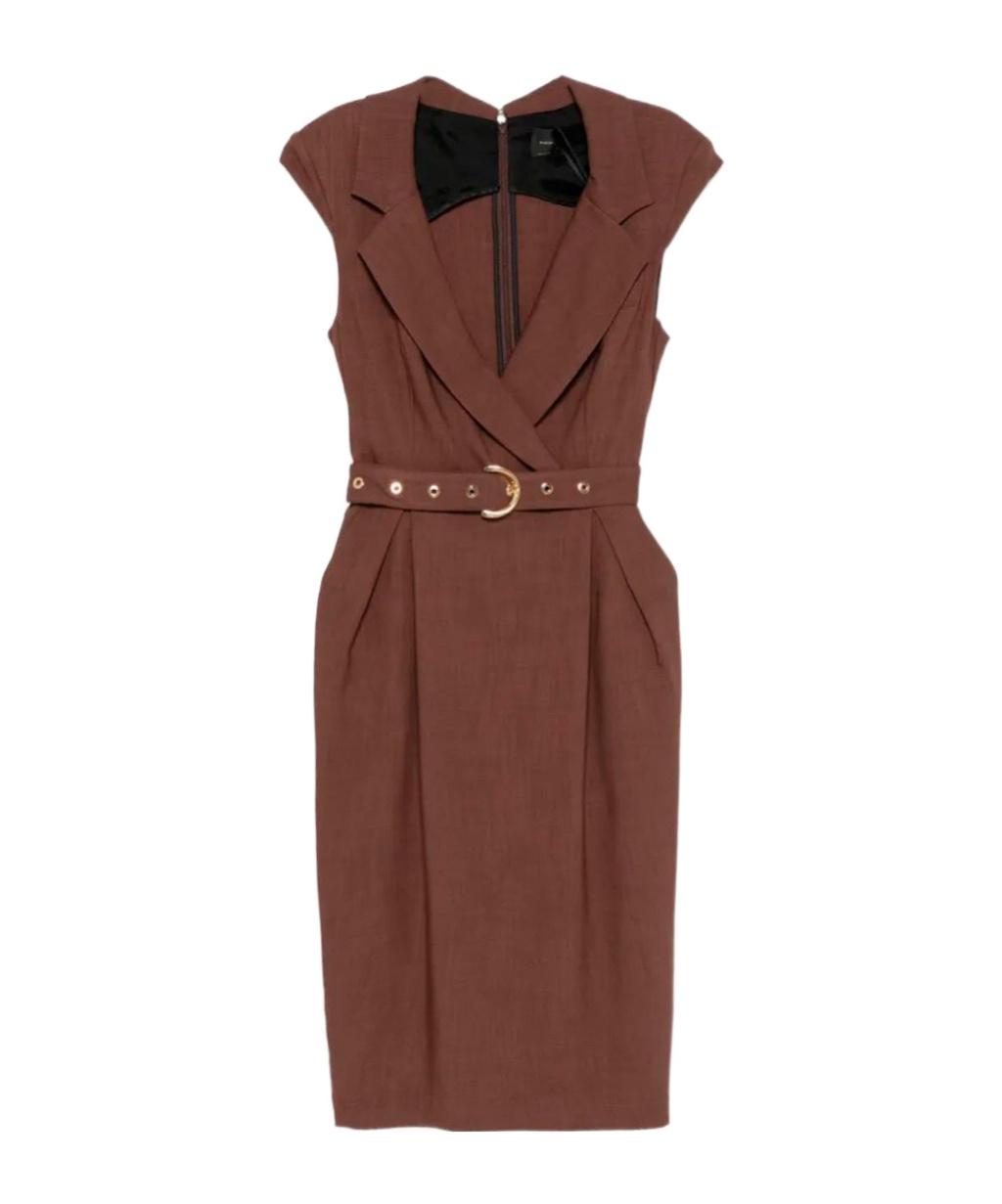 casual outfits with brown dress shoes Women's Plus Size Maren Turtleneck Ruffle Dress - Brown