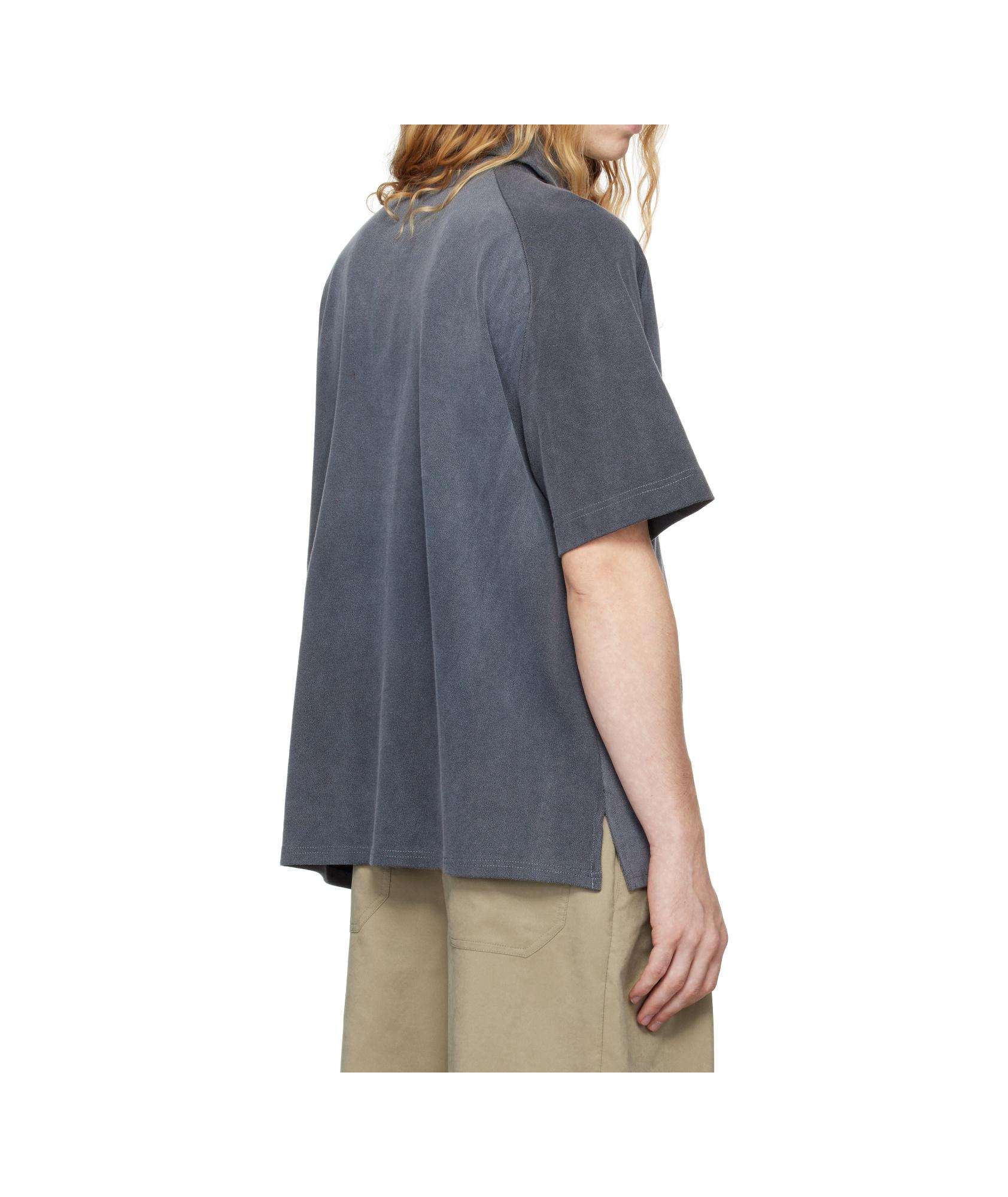 トップス SERAPIS GREY DYED SAILOR POLO SHIRT Grey Dyed Sailor Short Sleeve Polo Shirt - SERAPIS.CC