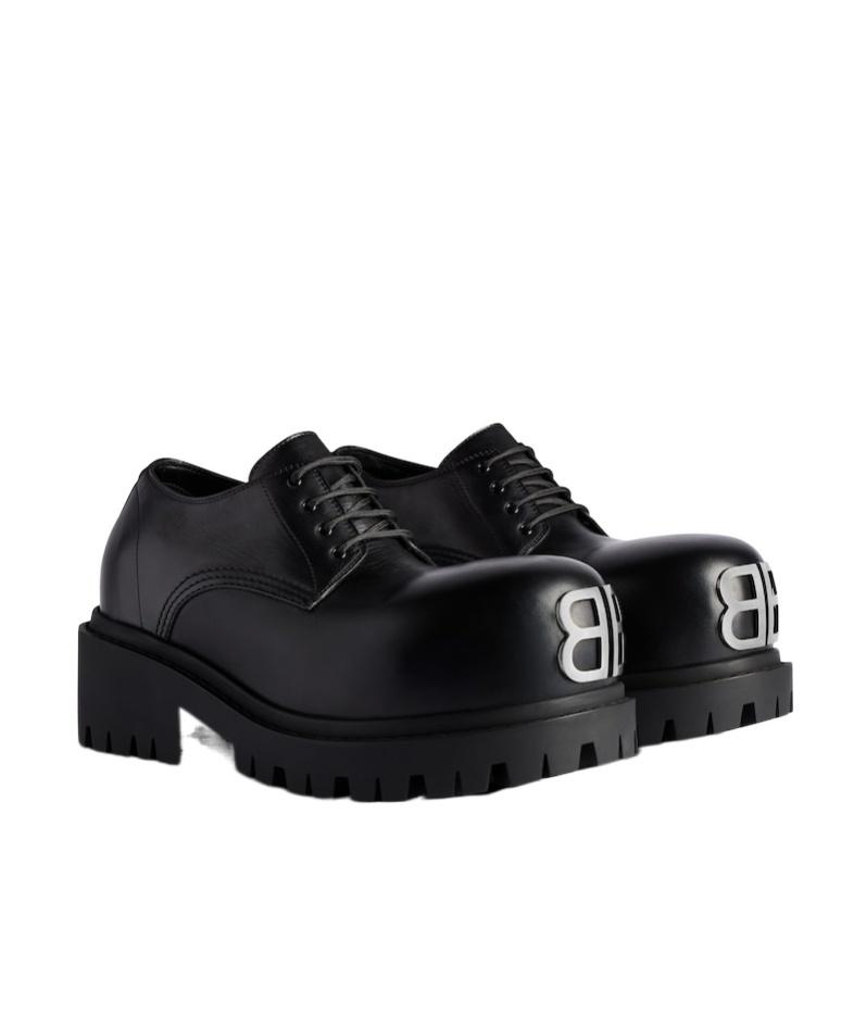 Balenciaga Stomper Lace-Up Derby Shoes in Black for Men | Lyst