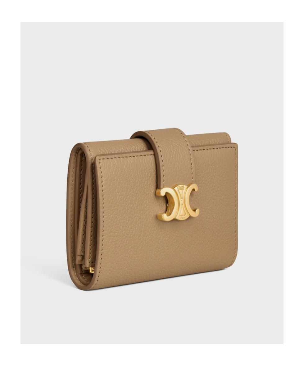 Celine Fine Wallet Victoire in Natural | Lyst