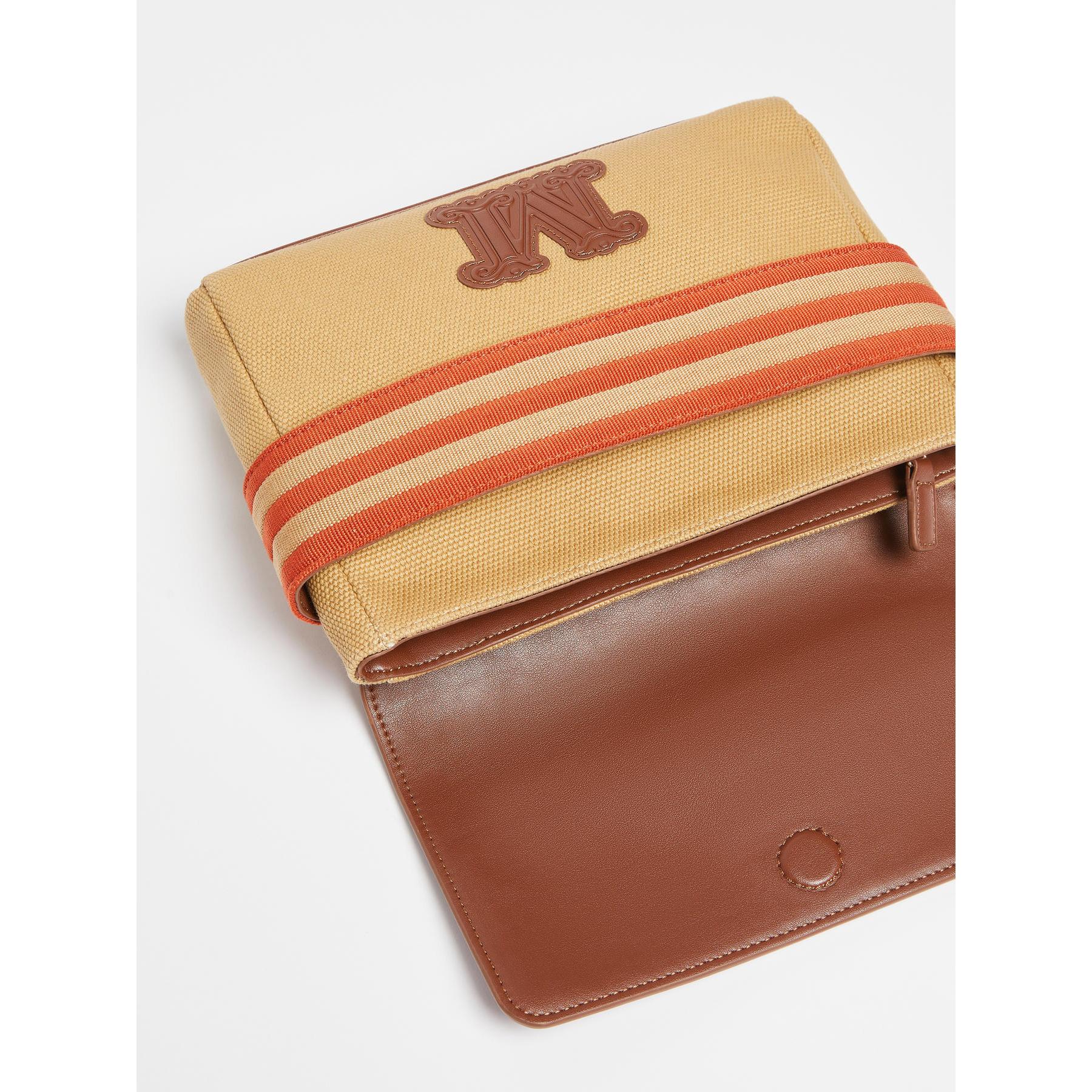 Max Mara Opice Logo Patch Clutch Bag in Orange | Lyst