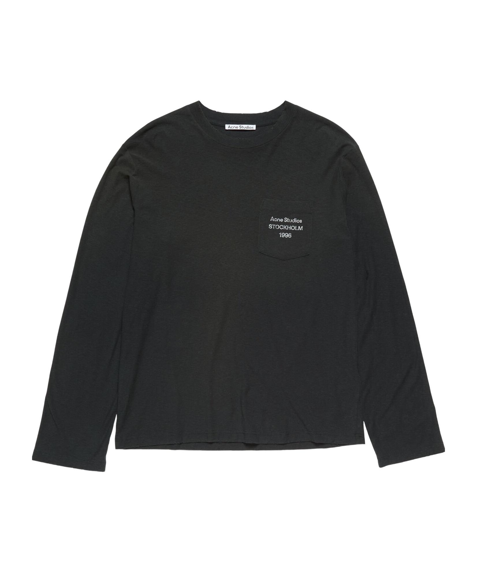 トップス 12aw Acne long sleeve shirt size44 Acne Studios T-Shirt Long Sleeve Logo Relaxed Fit | WAKAKUU