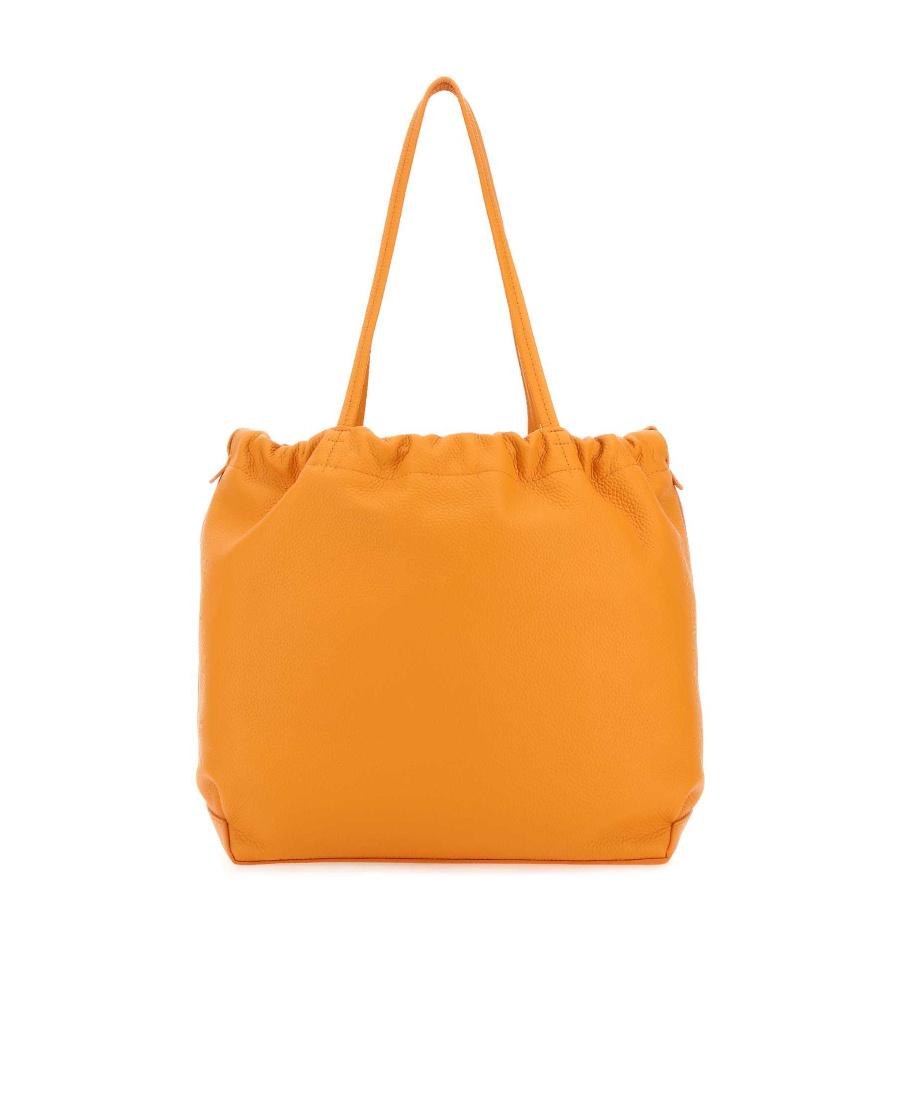 トートバッグ by FAR Orange nappa leather Oslo shopping bag BY FAR Oslo Drawstring Tote Bag | Orange | FARFETCH