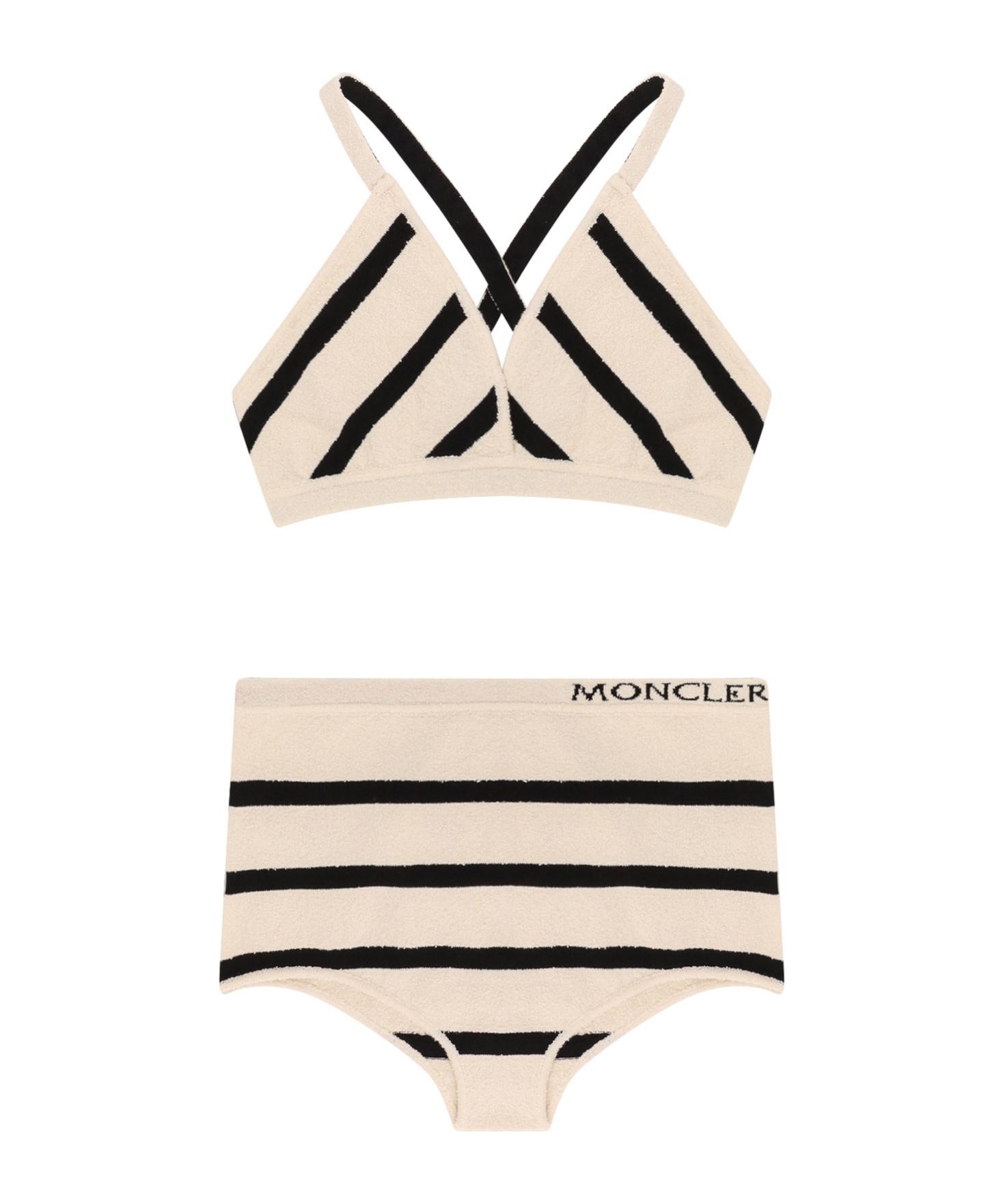 ビキニ MONCLER Boucle striped bikini Moncler Bikinis for Women | Online Sale up to 44% off | Lyst