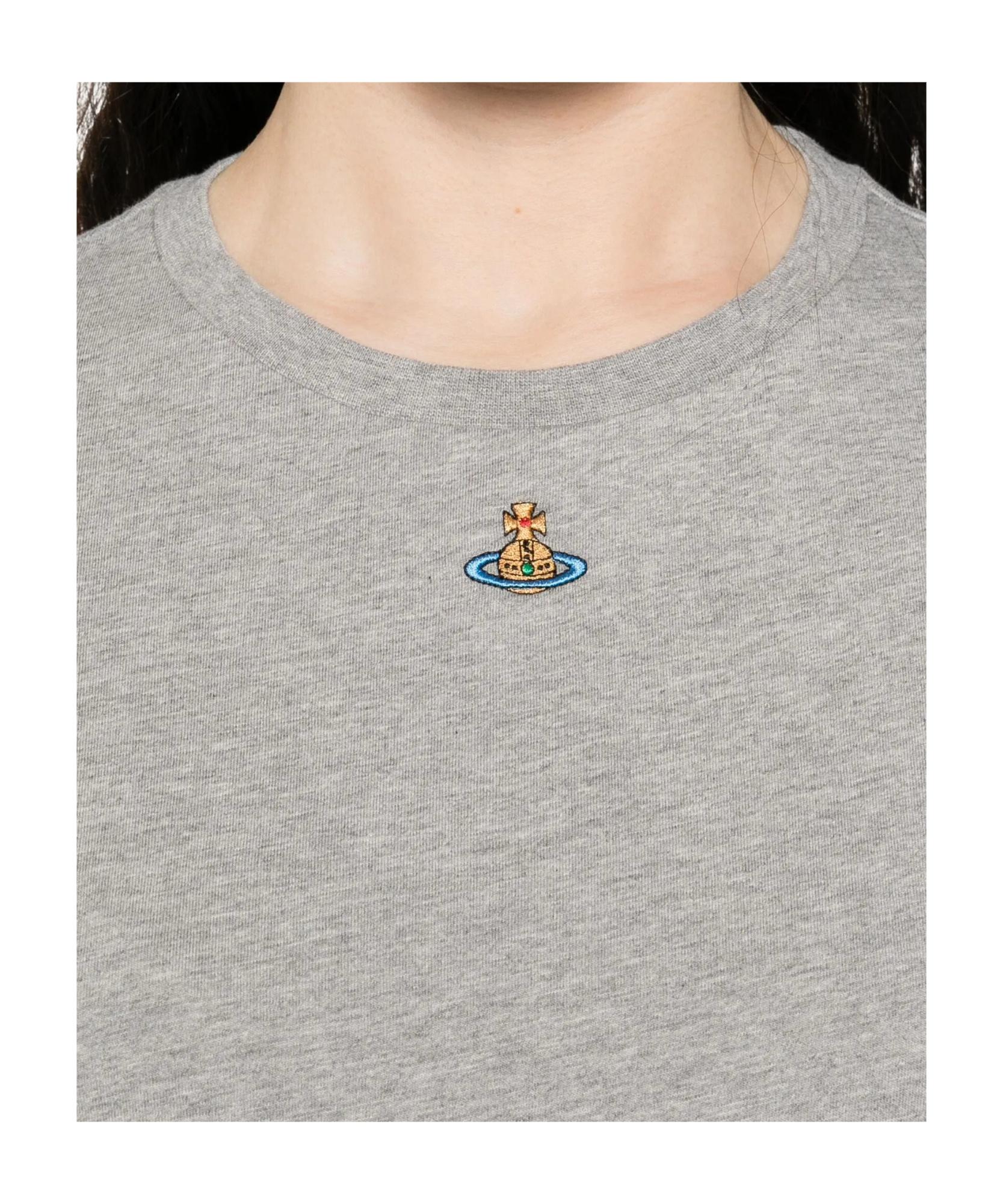 Tシャツ・カットソー VIVIENNE WESTWOOD Dark Grey Cotton T-Shirt Strauss T-shirt in GREY-OVERDYE | Vivienne Westwood®