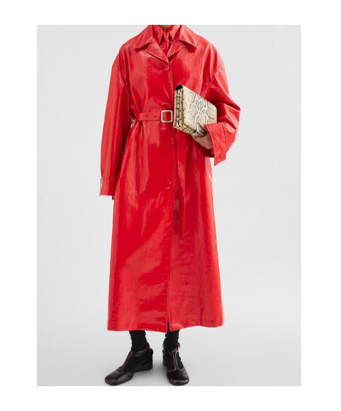 【関税&送料込】Jil Sander Red Shearling Coat Jil Sander Shearling Coat | Red | FARFETCH