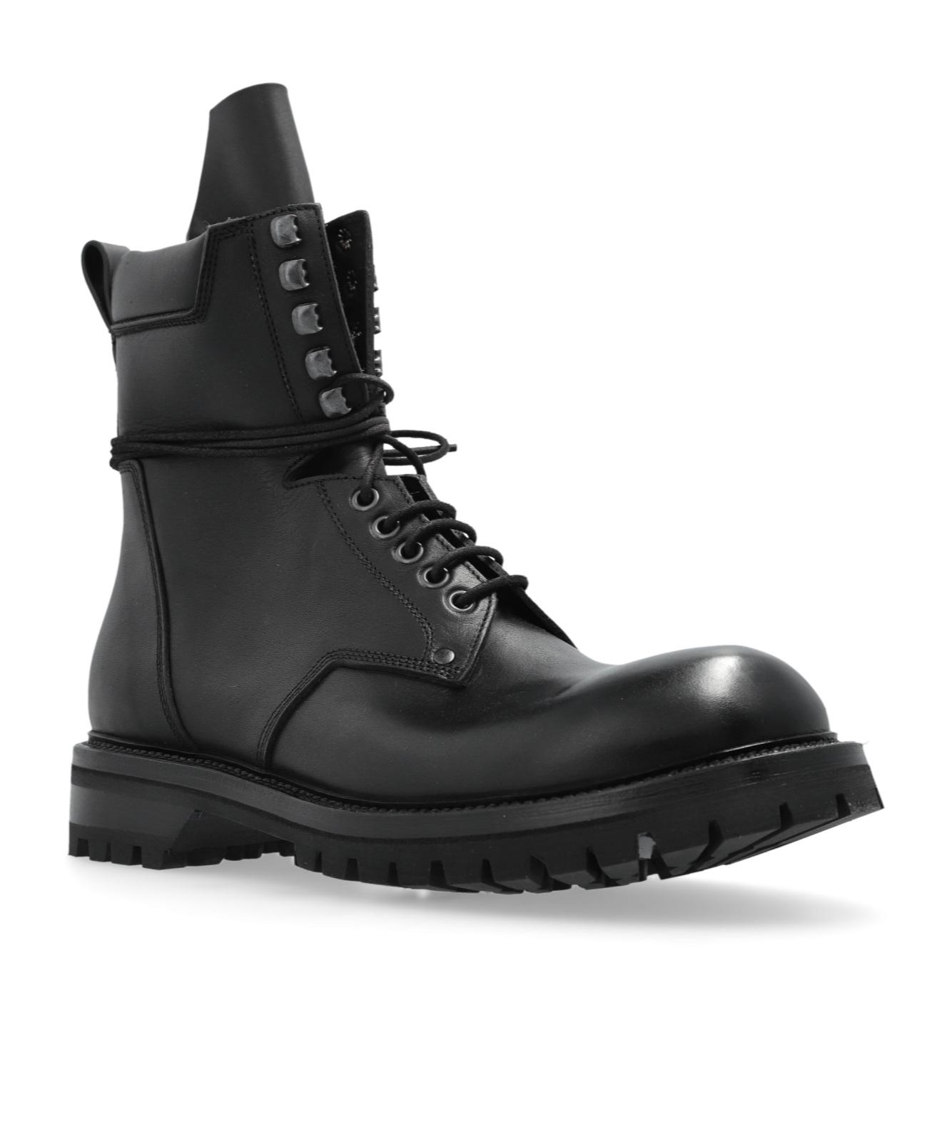 Rick Owens Combat/Biker Boots Black size 7UK/40EU | eBay