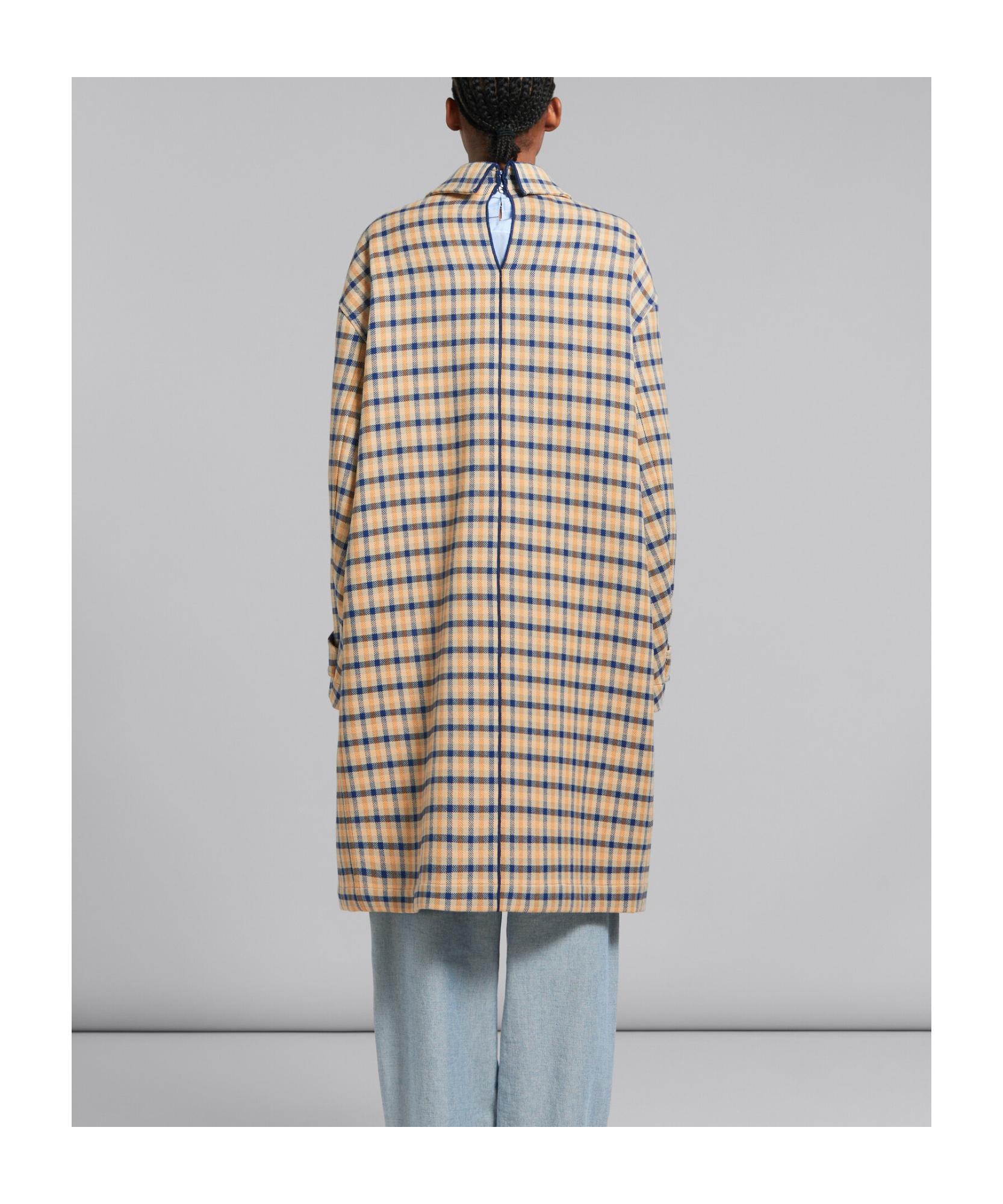 コート MARNI Reversible wool coat with check pattern Marni Reversible Wool Coat With Check Pattern | italist