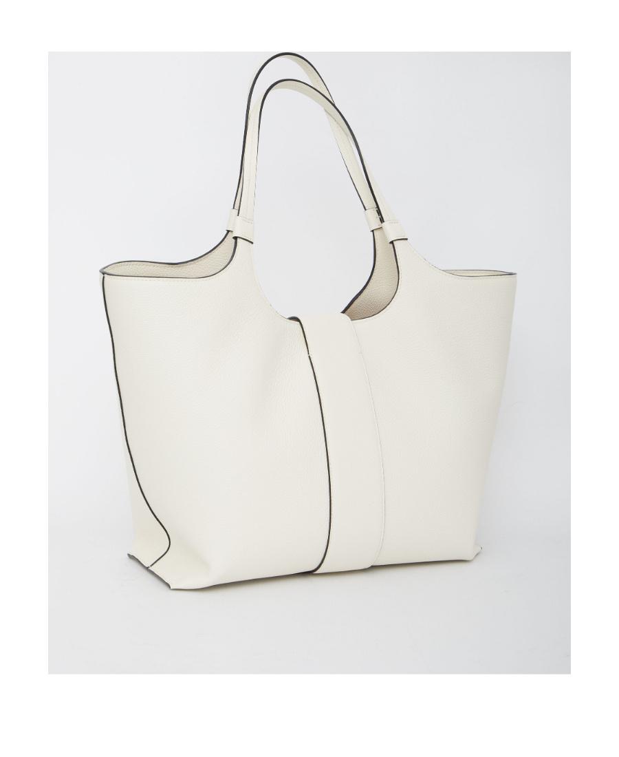 Roger Vivier Grand Vivier Choc Medium Shopping Bag in White