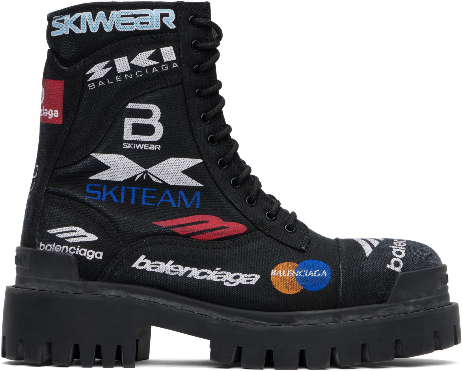 個人装備 BALENCIAGA STRIKE COMBAT BOOTS Men's Combat Strike Boot in Black | Balenciaga US