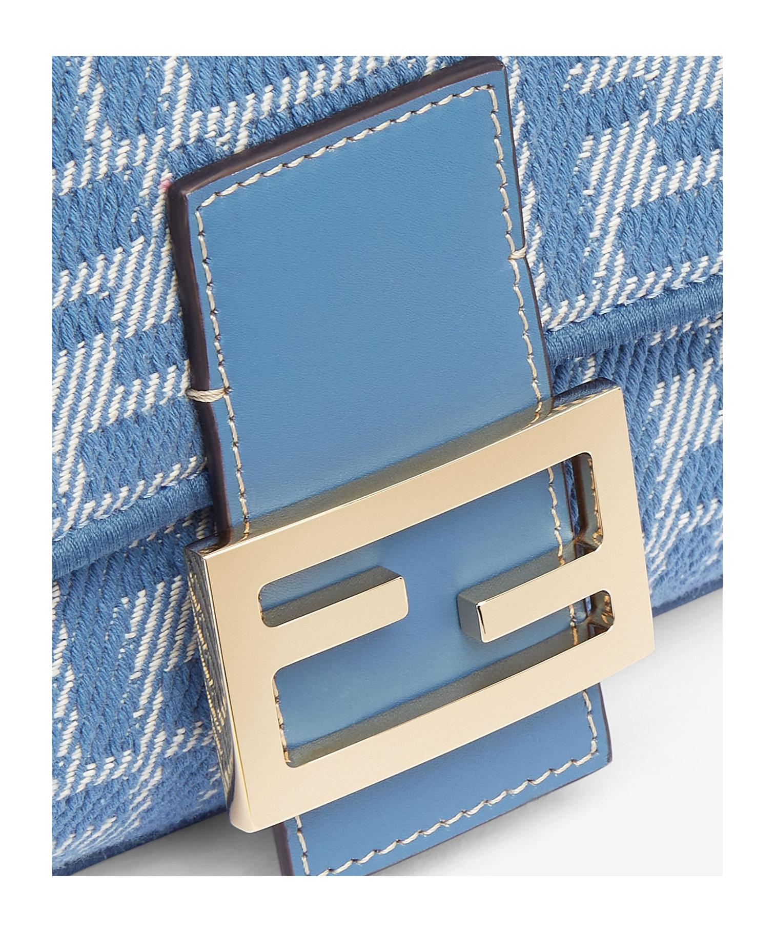 Fendi Baguette Ff Jacquard Denim Shoulder Bag in Blue | Lyst