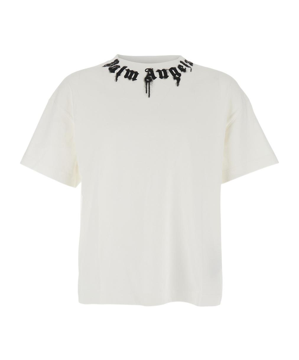 Palm Angels｜SHORT-SLEEVED ROUND NECK T-SHIRTS (PWAA064F Palm Angels Short sleeve t-shirts for Men | Online Sale up