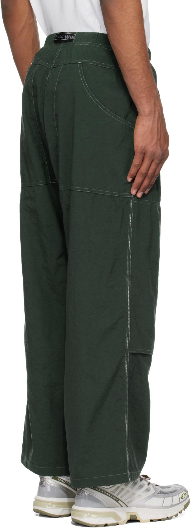 and wander X Gramicci Nylon Double Knee Pants in Green for Men