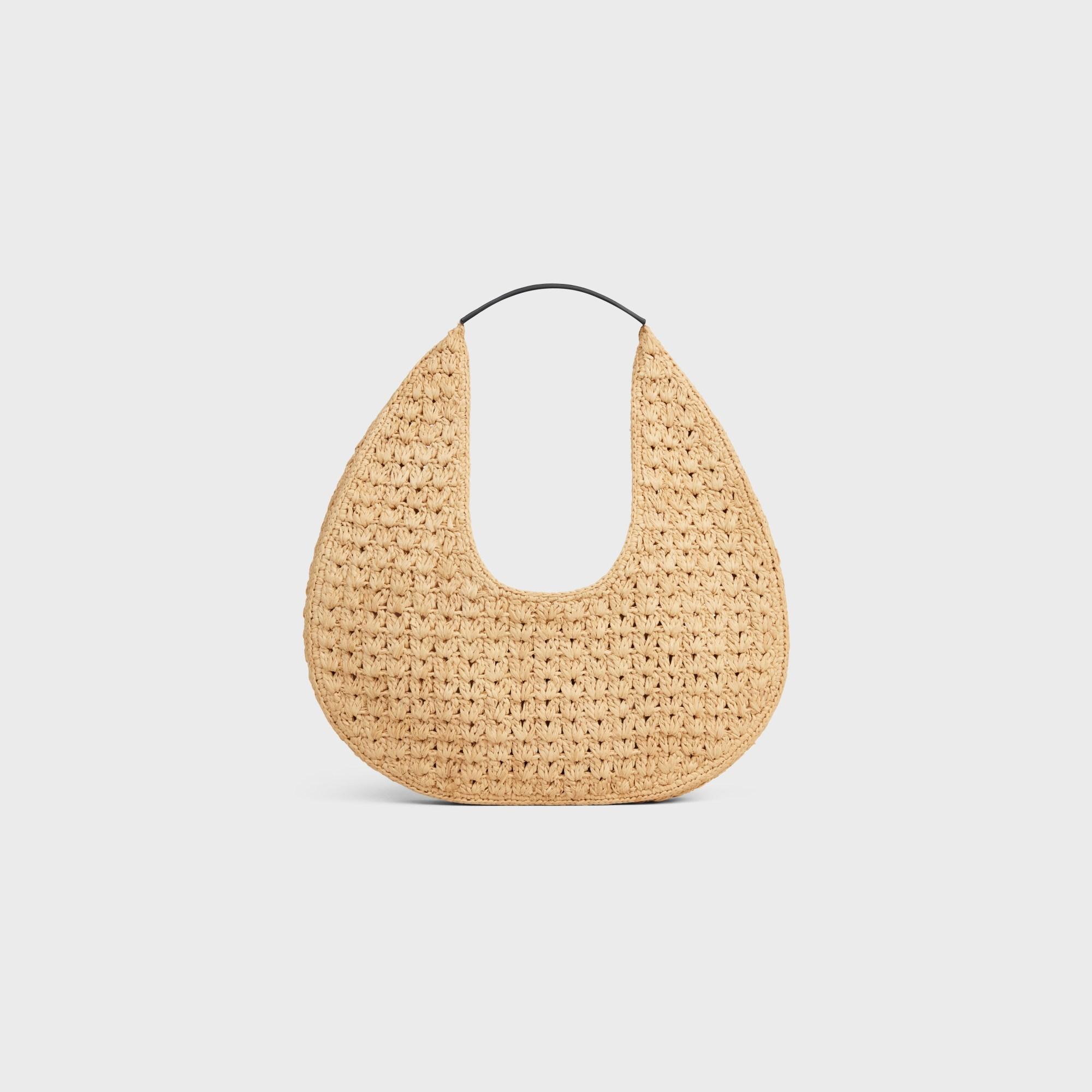 CELINE｜SHOULDER BAGS (CELINE CLASSIC PANIER HOBO BAG IN Women's Celine classic panier hobo bag in raffia and