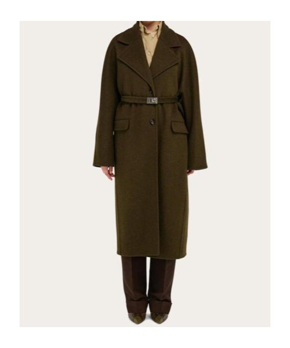 Green Ferragamo Coats for Women | Lyst