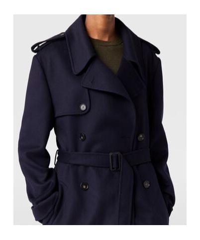 トレンチコート Stella Mccartney Short Trench Coat With Belt Women Sand Cropped Belt Detail Trench Jacket | Stella
