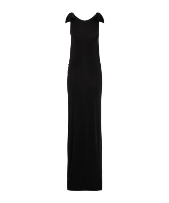 knee length dresses for ladies Vintage 1952 Nina Ricci Haute Couture Documented Ivory Beaded Satin & Black  Velvet Gown