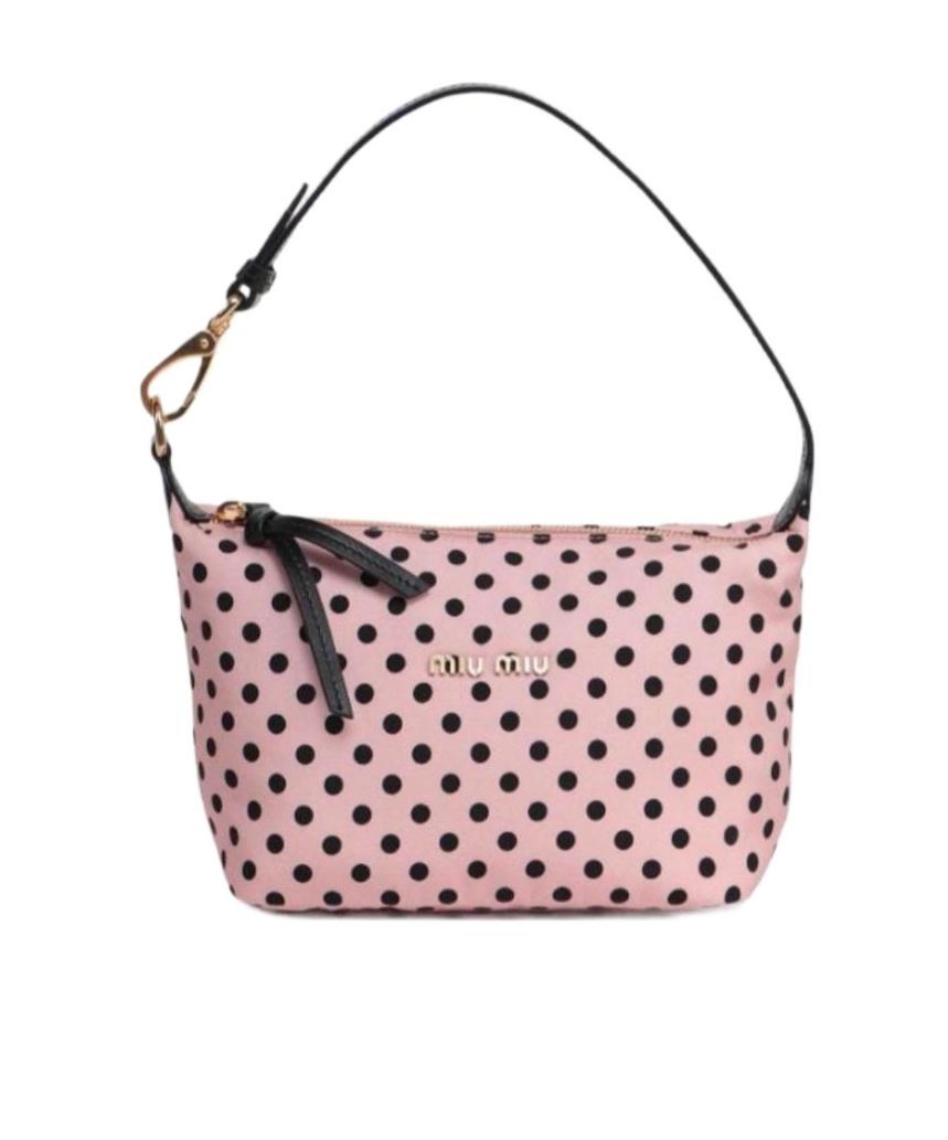 【chikamama】MIU MIU polka-dot bag Miu Miu Polka-Dot Print Mini Bag in Pink | Lyst