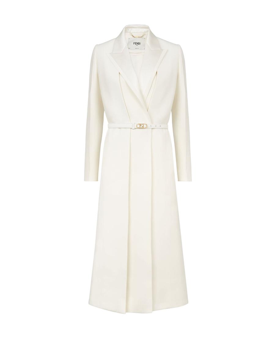 コート Fendi Ivory Polyester Blend Overcoat Fendi Ivory Polyester Blend Overcoat – LOZURI®