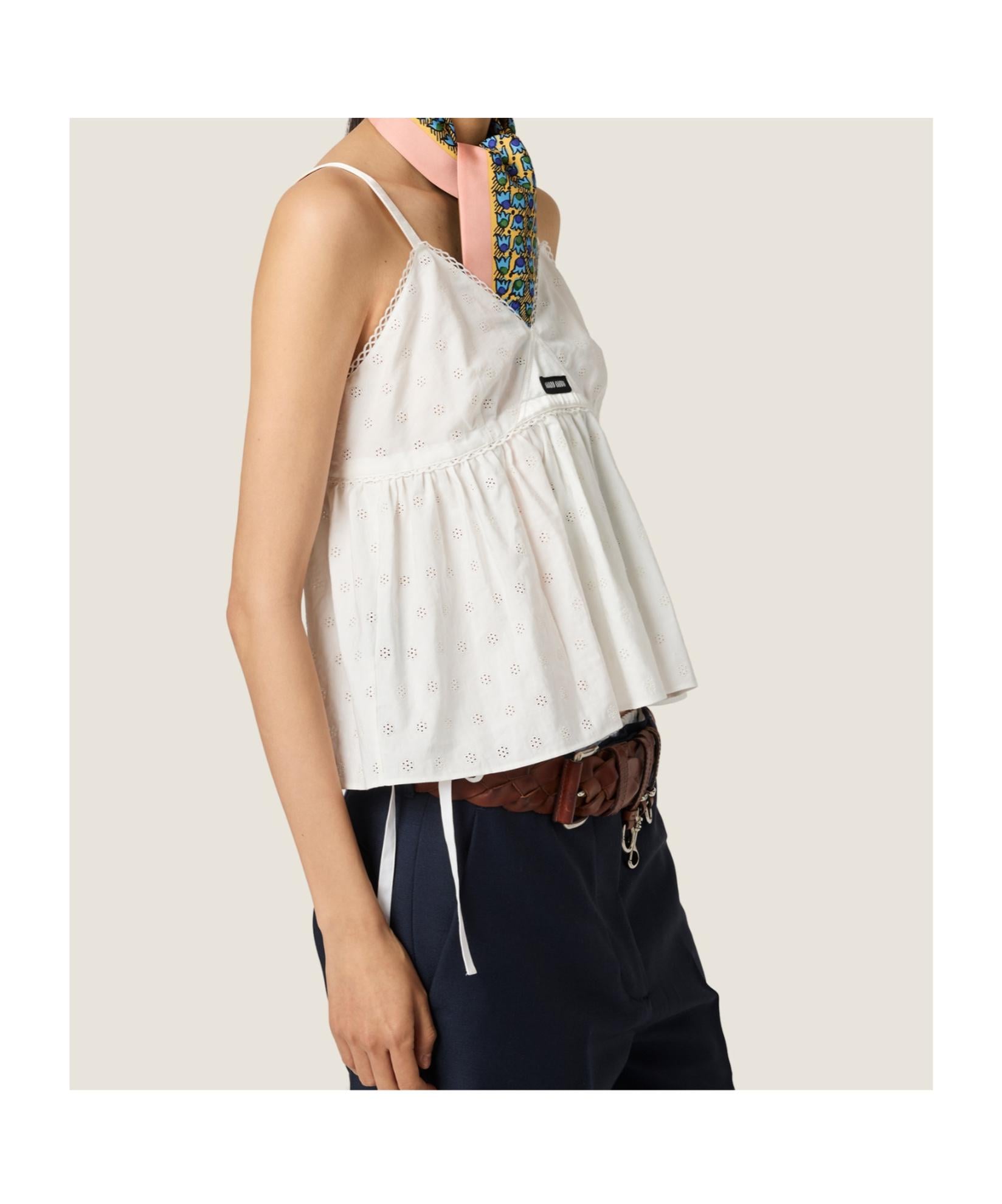miu miu イエロー Vネック タンクトップ Miu Miu Sleeveless and tank tops for Women | Online Sale up to 49