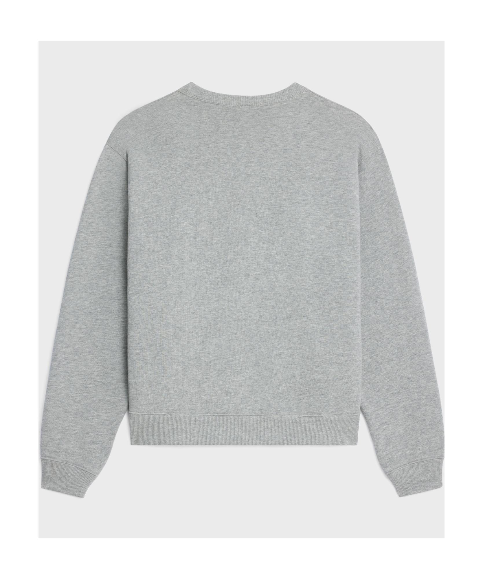 【CELINE】LOOSE BLASON SWEATSHIRT loose blason sweatshirt in cotton fleece - GREY MELANGE