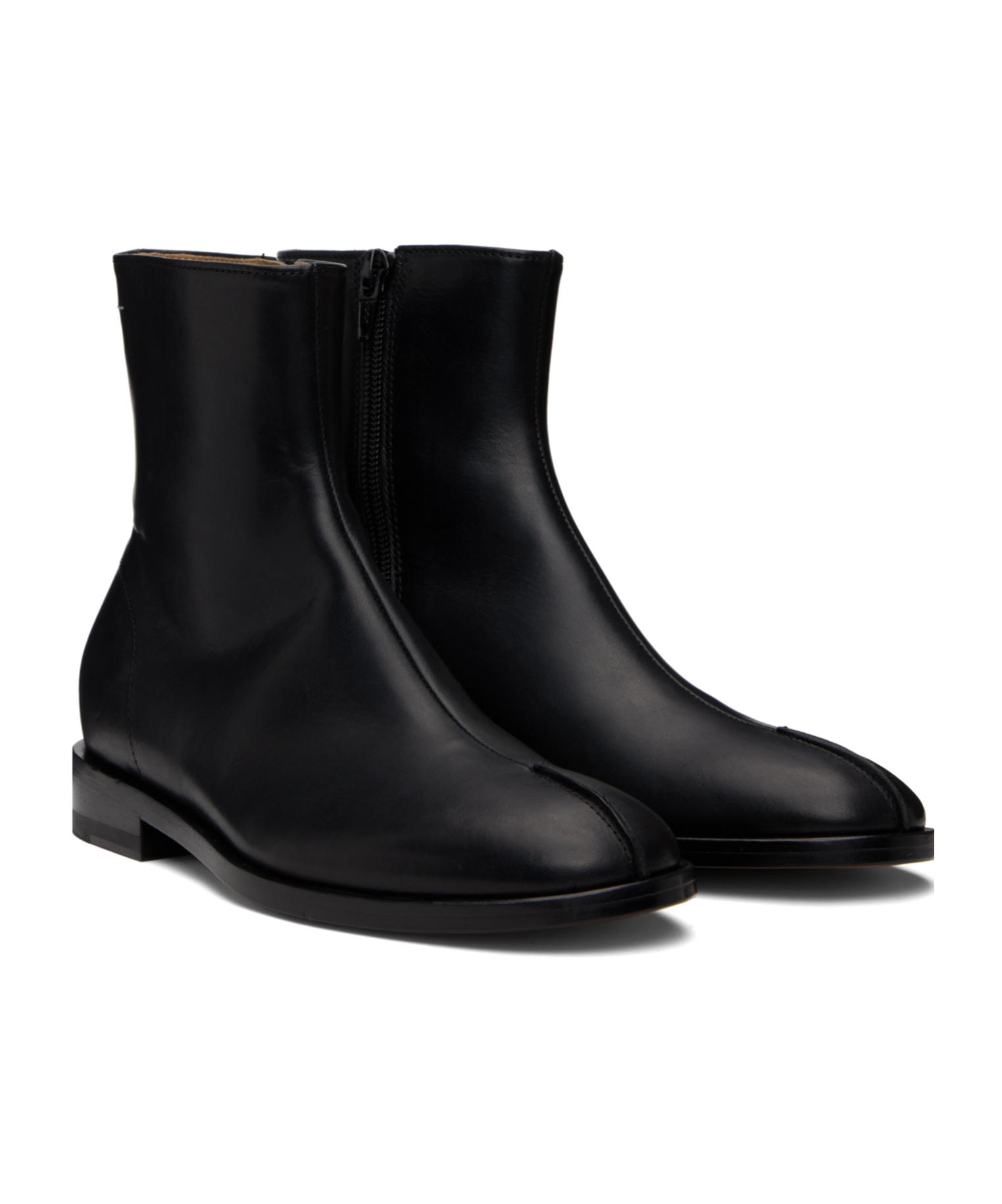 ブーツその他 Mm6 By Maison Margiela Ankle Boots With Shaped Toe MM6 Maison Margiela 30mm Leather Ankle Boots | Black | FARFETCH