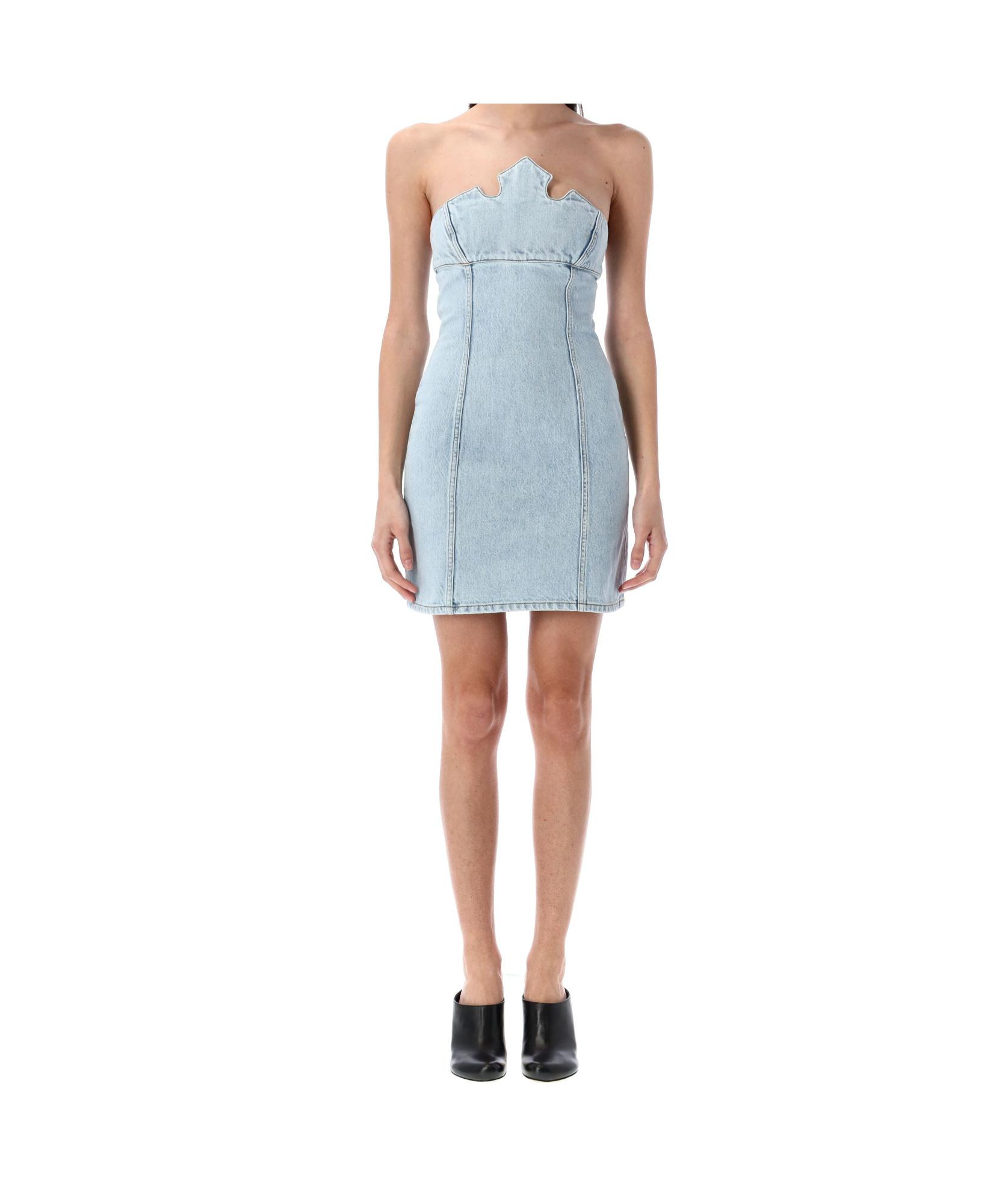 grlfrnd eliana denim mini dress EB Denim Eliana Dress