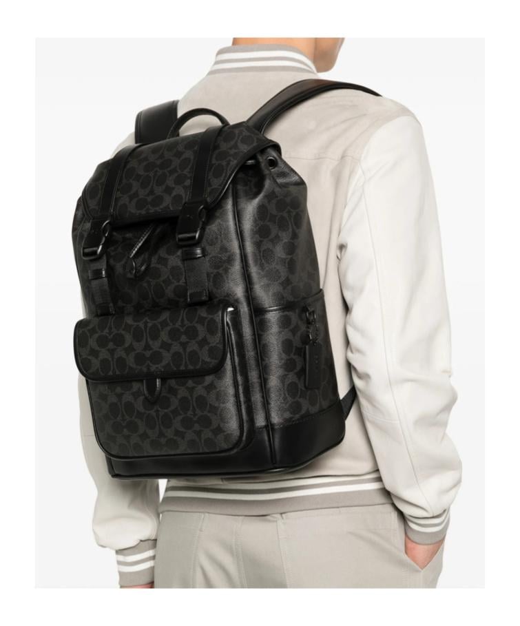 COACH Logo Backpack in Black for Men | Lyst COACH Logo Backpack in Black for Men | Lyst