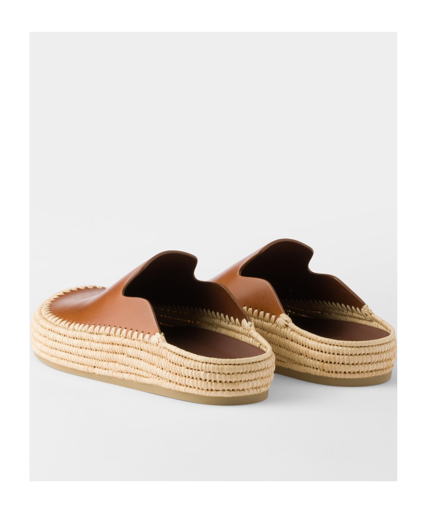 Prada Leather Mules in Brown for Men | Lyst