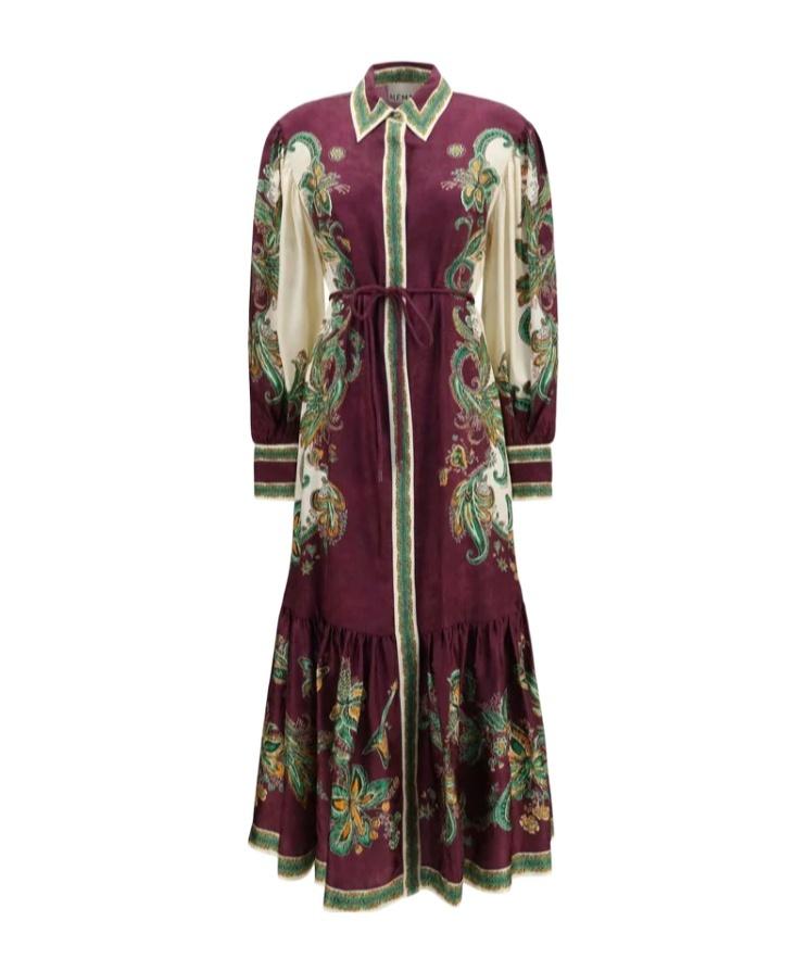 alemais effie puff sleeve midi dress Alemais Effie Puff Sleeve Midi Dress Pearl Size 8