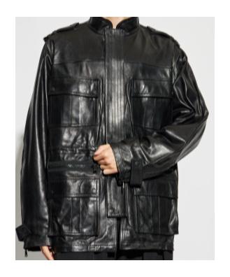 BALMAIN レザージャケット ハイネック y2k Balmain Multiple-Pocket