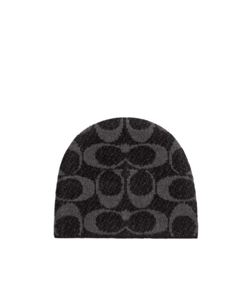 COACH Logo-Patterned Beanie in Black for Men | Lyst display picture 1