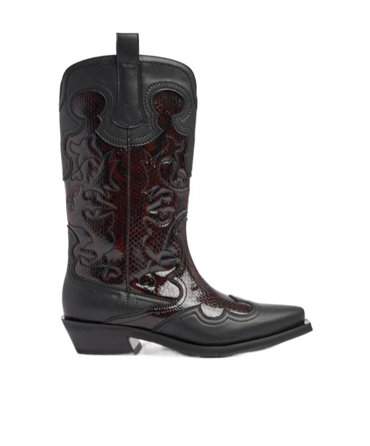 【関税＆送料込み】Ganni Butterfly Boots Ganni Studs High Boot Crinkle Oleatex Black | BSTN Store